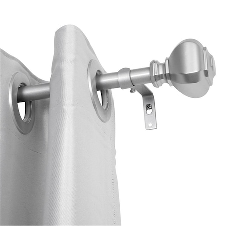 Utopia Alley Utopia Alley D12N 0.75 in. Single Decorative Drapery Adjustable Curtain Rods for Windows 28 to 48 in. - Nickel D12N